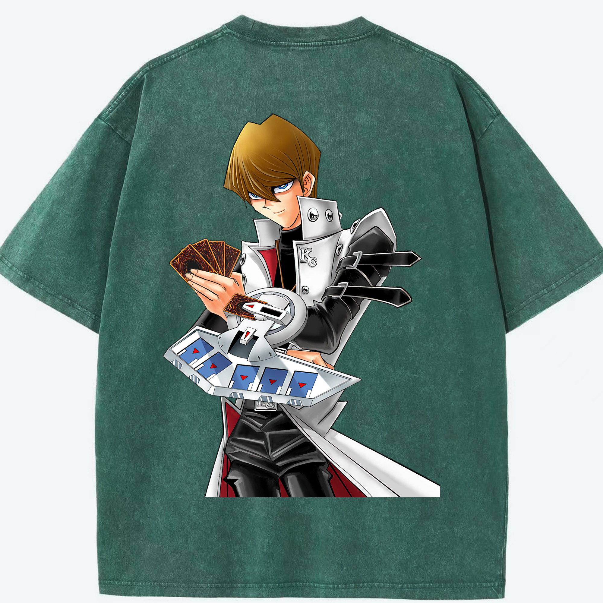 （画像用） 遊☆戯☆王 Yu-Gi-Oh! 綿100% ヴィンテージ風 半袖Tシャツ（背面プリント）